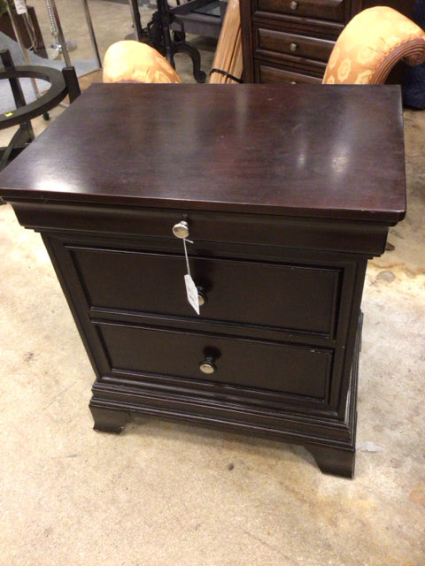 As-IS City Furniture Espresso Three Drawer Nightstand