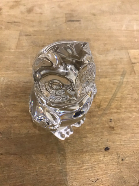 3.5" Clear Art Glass Owl