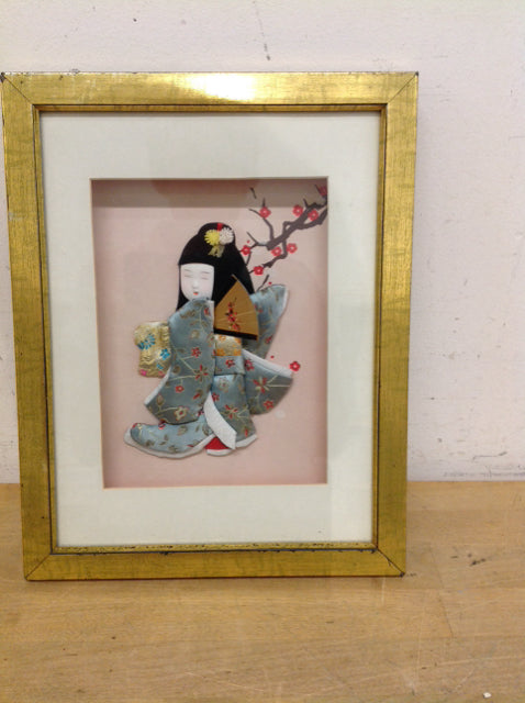 10"x13" Japanese Geisha in Shadow Box