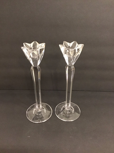 Pair Waterford Crystal Marquis Sorrento Candle Sticks