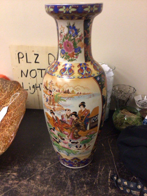 Asian Round Top Vase