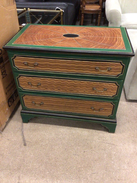 Green 3 Drawer Chest