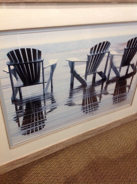 50" X 38" Baers Furniture Beach Chair Print