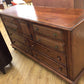 AS-IS TB Eight Drawer/One Door Dresser W/Mirror(Top Marks/Scratches)