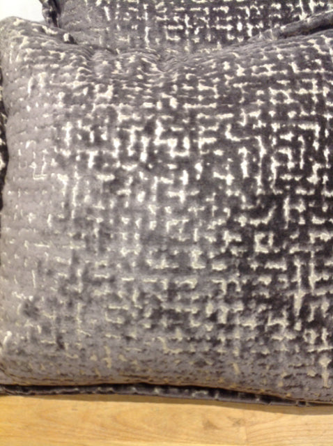 Pillow- 20" Grey Texture Velour