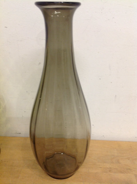 Vase- 20" Grey Glass