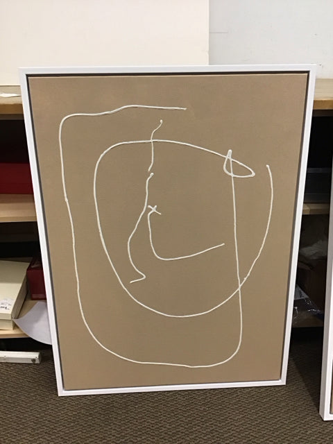 29x27 Baer's Framed Line Abstract on Canvas