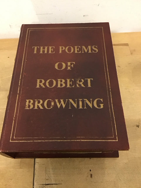 10.5" "The Poems Of Robert Browning" Faux Book/Box