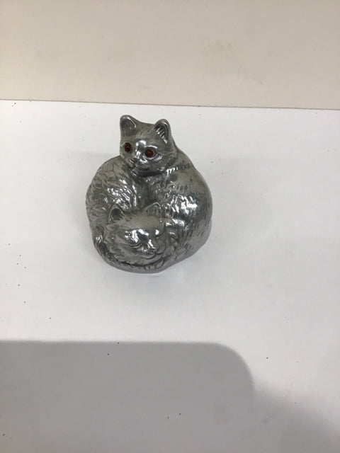 Arthur Designs Pewter Curled Cats