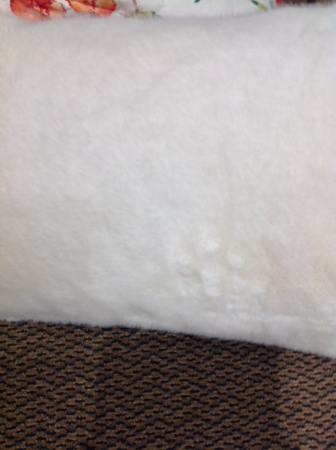 Pillow- 24" White Faux Fur