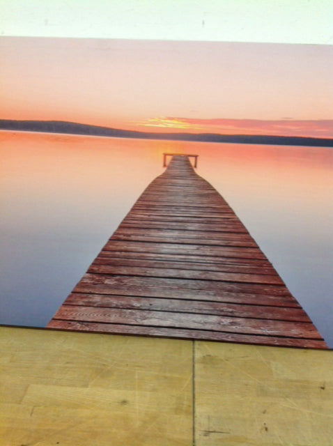 20" X 55" Sunset Dock Canvas