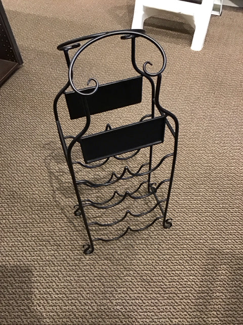 32" Black Wire Wine Rack