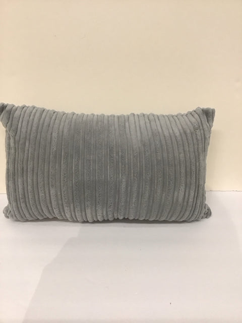 Small Grey Plush Lumbar Pillow