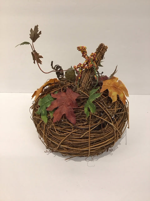 Autumn Twig Pumpkin Table Centerpiece