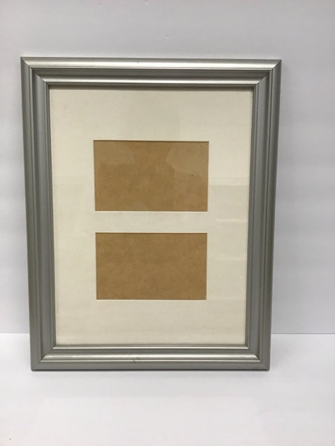 15x12 Silver Wood Frame w/2 4x6 Openings