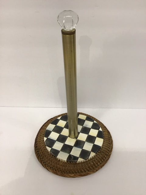 MacKenzie Childs Courtly Check Paper Towel Holder