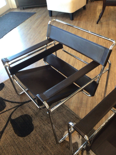 Wassily Brown Leather & Chrome Chair