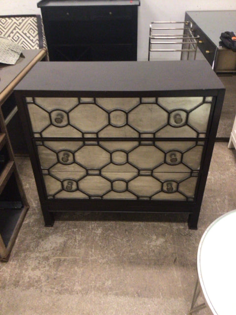 36" X 16" As-Is Three Drawer Mirrored Top Chest(Top Scratched)