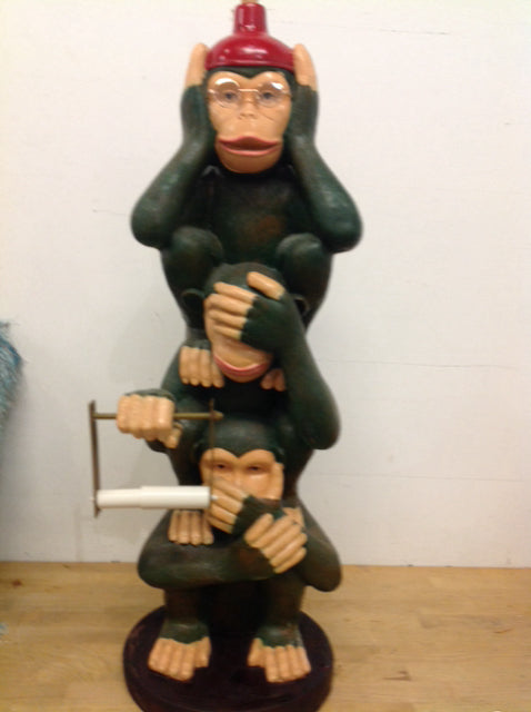 36" Three Monkies Toilet Paper Holder