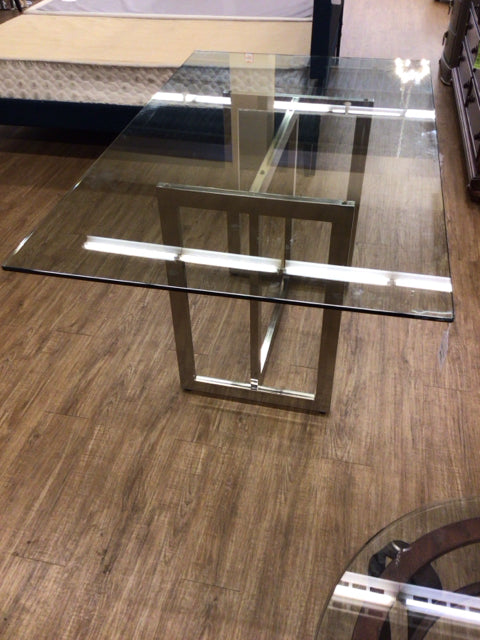 60"Lx36Wx31H West Elm Hick Glass Dining Table