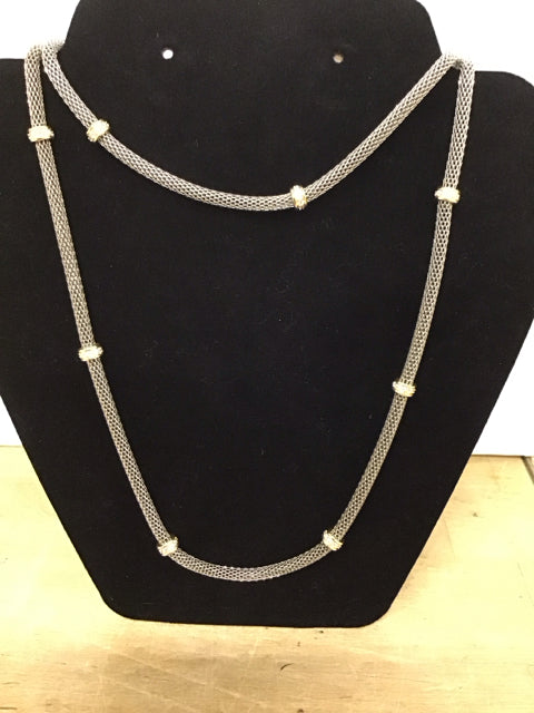 Yurman Style Silver Necklace