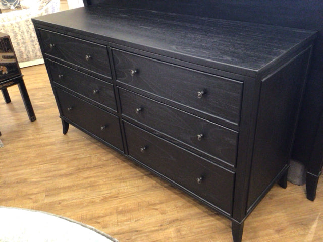 67.75" X 22.75" X 38.5" Arhaus Pearson Ebony Wide Six-Drawer Dresser