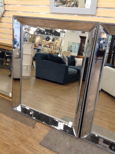 Z Gallerie 52"x42" Beaded Beveled Mirror