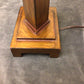 AS-IS Uttermost Wood Table Lamp W/Black Shade(Has Been Touched Up)