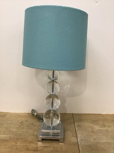 Stacked Glass Spheres Lamp AS-IS In Glass Chip