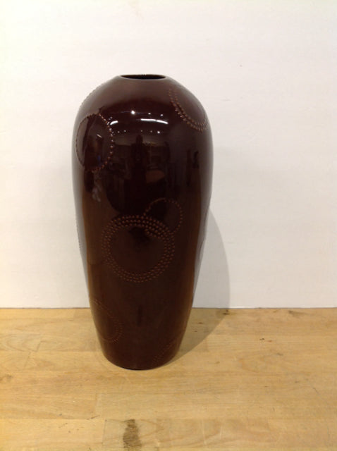 15" Brown Ceramic Vase