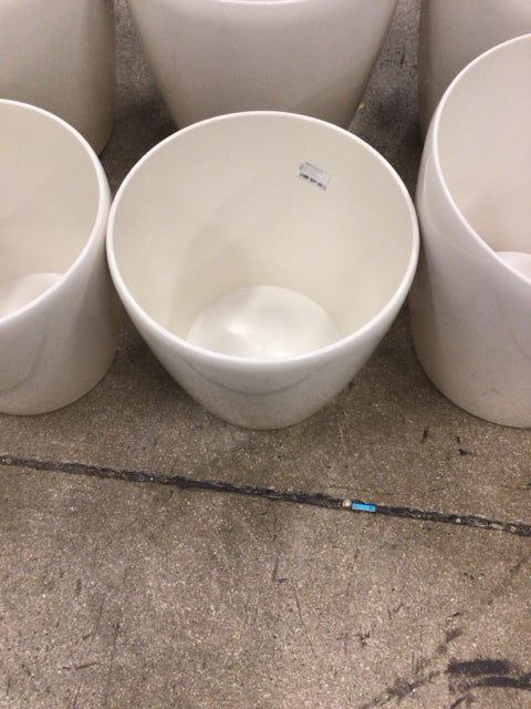 14" X 13" Lechuza Classico Premium White Planter