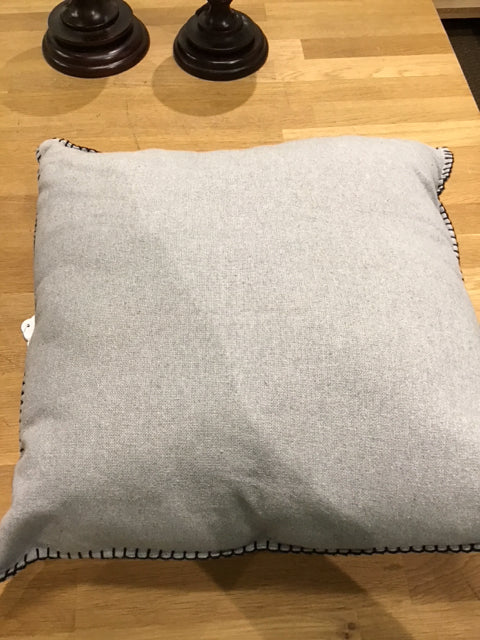Gray Linen Pillow