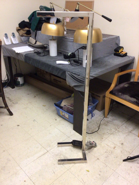 15" X 10" X 52" Arteriors Salford Chrome Floor Lamp