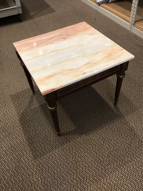 French Style Marble Top Side Table