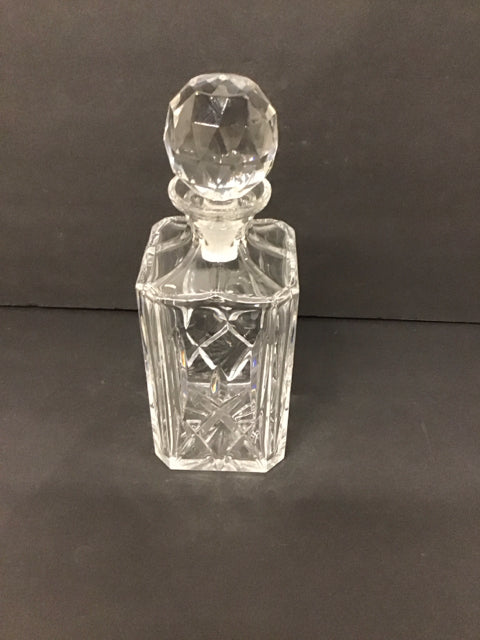 10" Carved Crystal Decanter w/Topper