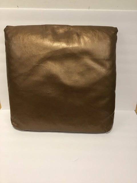 El Dorado Gold Leather Accent Pillow