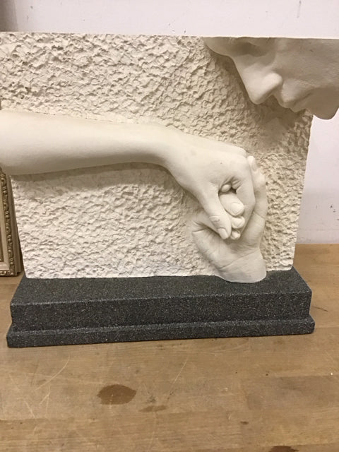 13"x14" "The Hand Of God" Ceramic Sculpture