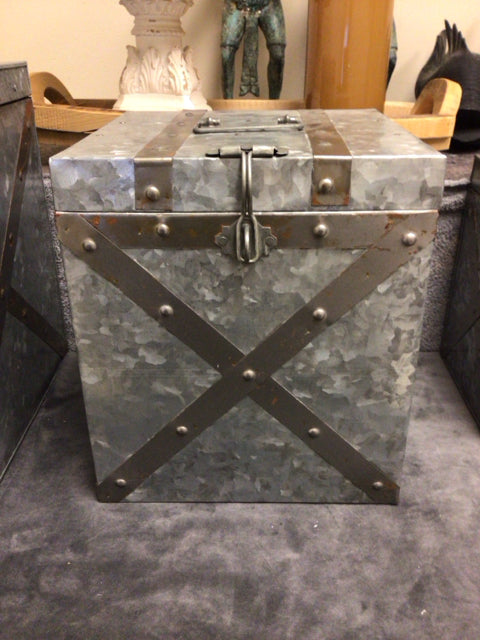 12 3/8"H Parry Galvanized Trunk