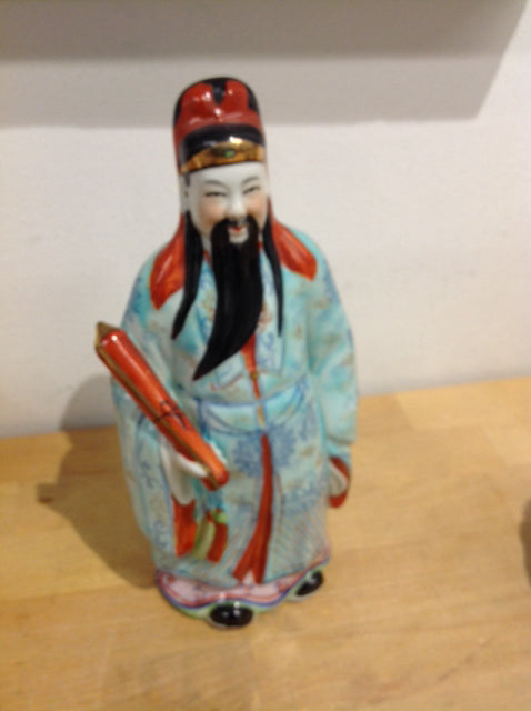 10" Asian Porcelian Man Statue