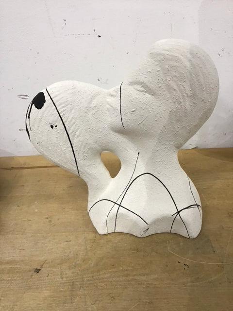 9" White W/Black Ceramic