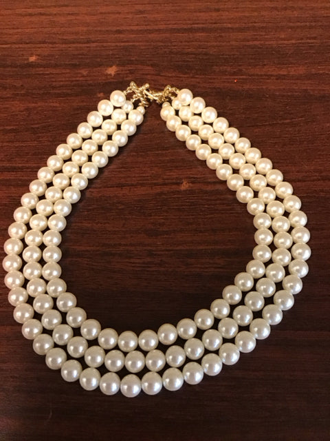 3 Strand Pearl Necklace