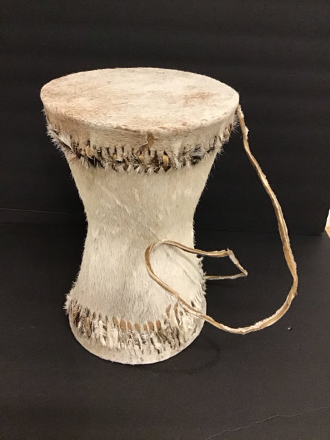 12" Handcrafted Drum w/Cowhide Leather