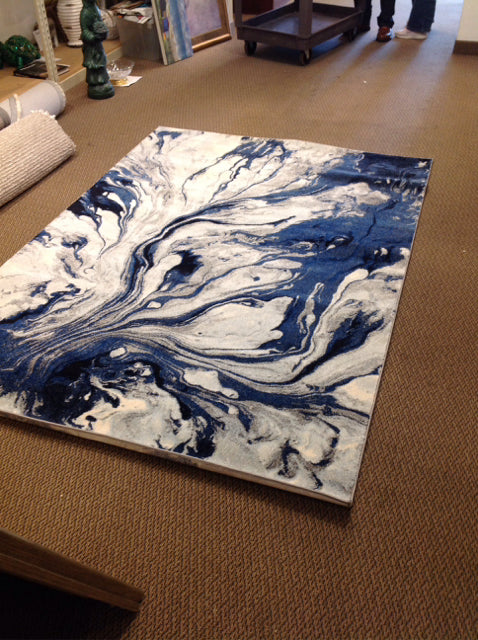 5'x7.5' KAS Blue/Grey Rug