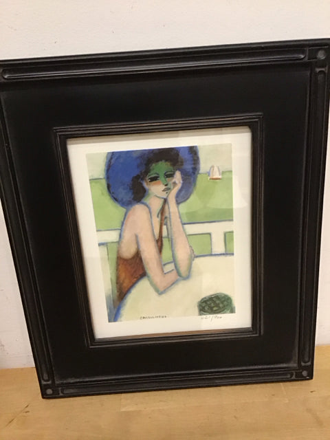 14"x15" Jeune Femme By Jean Pierre Cassigneul COA