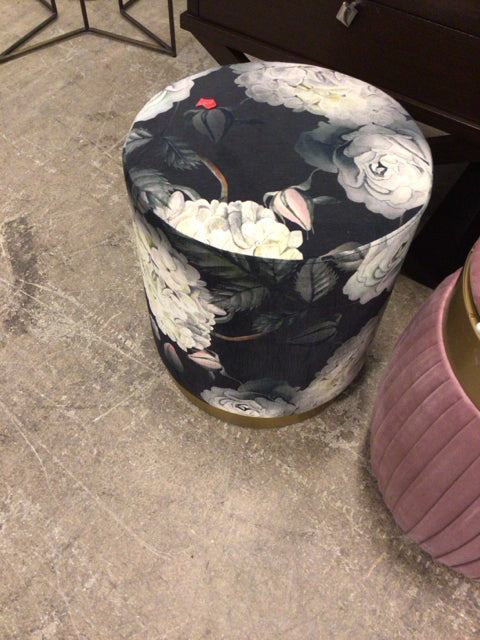 Tov Floral Fabric Pouf