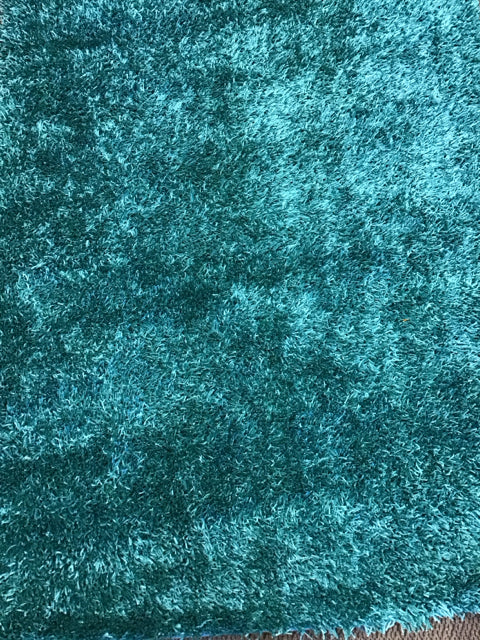 6'11"x4'10" Teal Shag Rug