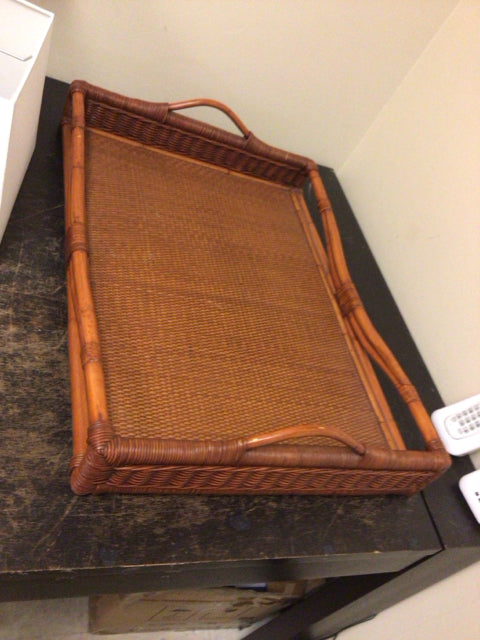 Palecek Large Wicker Tray