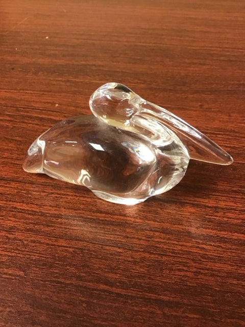 5" Baccarat Crystal Clear Pelican Figurine