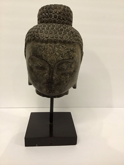 14" Buddha Head on Stand