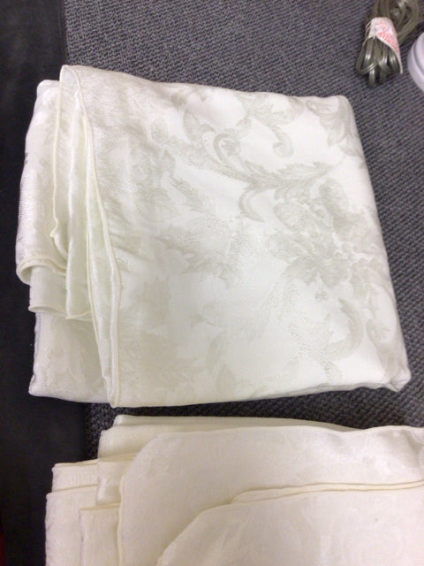 100" X 70" White Tablecloth